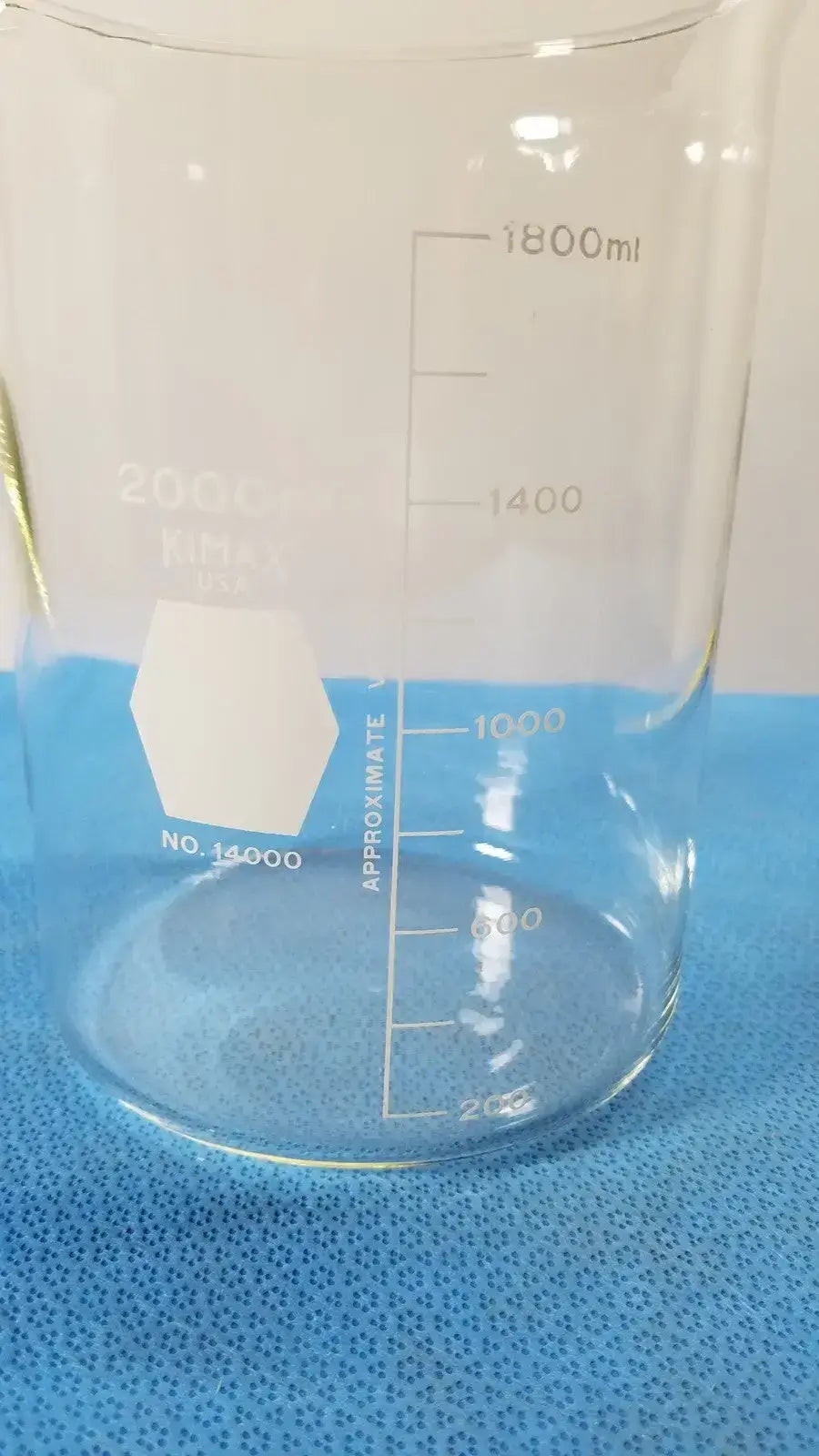 Kimax 2000mL Heavy Duty Glass Beaker Graduated Lab Ware Laboratory Glass Beaker, second-hand product photo 5