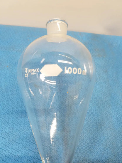 Kimax 500 mL Separatory Funnel – Borosilicate Laboratory Glassware Separatory Funnel, second-hand product photo 2