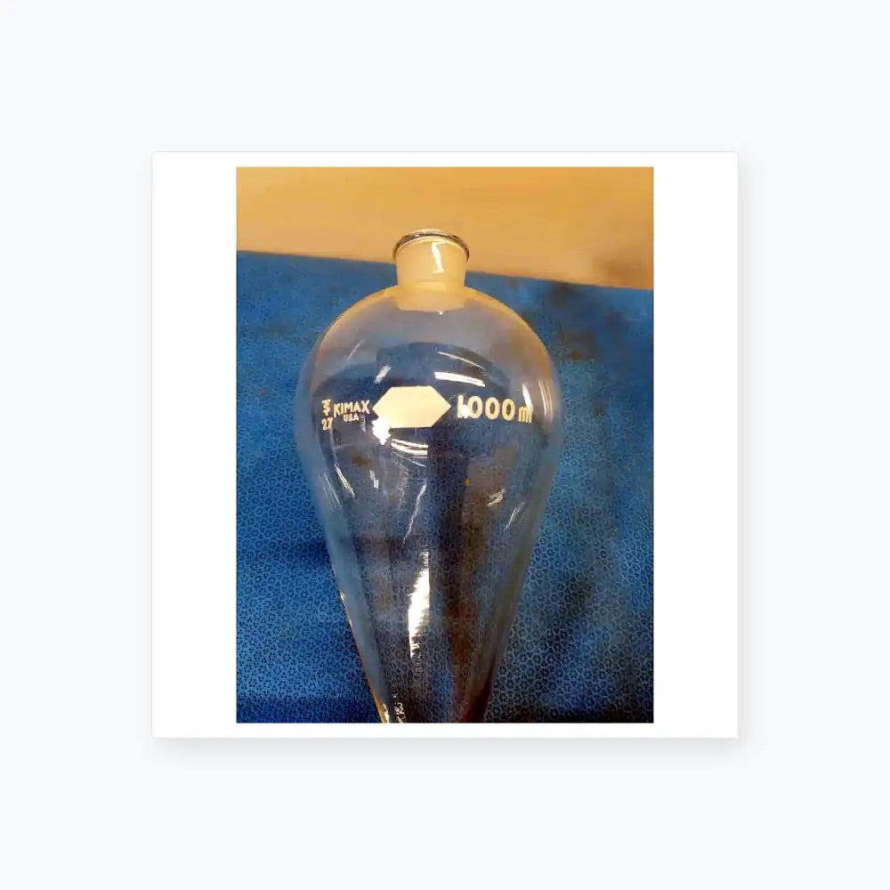 Kimax 500 mL Separatory Funnel – Borosilicate Laboratory Glassware Separatory Funnel, second-hand product photo 2