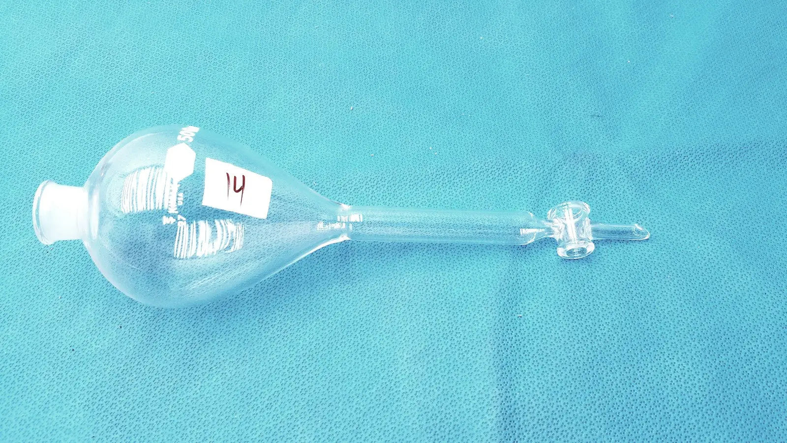 KIMAX 500mL Gilson Separatory Funnel w/ PTFE Key Stopcock & 29/32 Socket Separatory Funnel, second-hand product photo 3