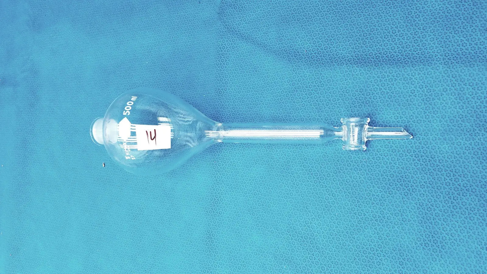 KIMAX 500mL Gilson Separatory Funnel w/ PTFE Key Stopcock & 29/32 Socket Separatory Funnel, second-hand product photo 1