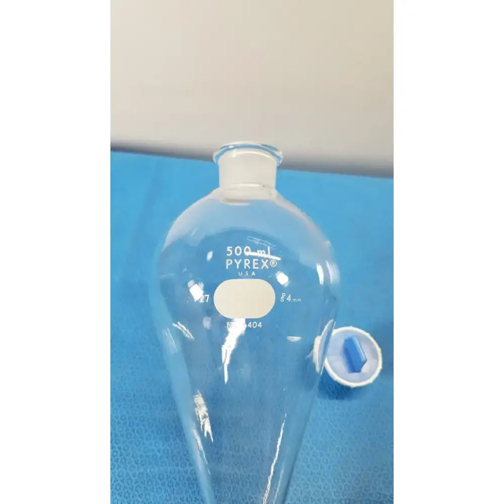 Kimax 500mL Squibb Separatory Funnel with Neck Borosilicate Lab Glass Separatory Funnel, second-hand product photo 4