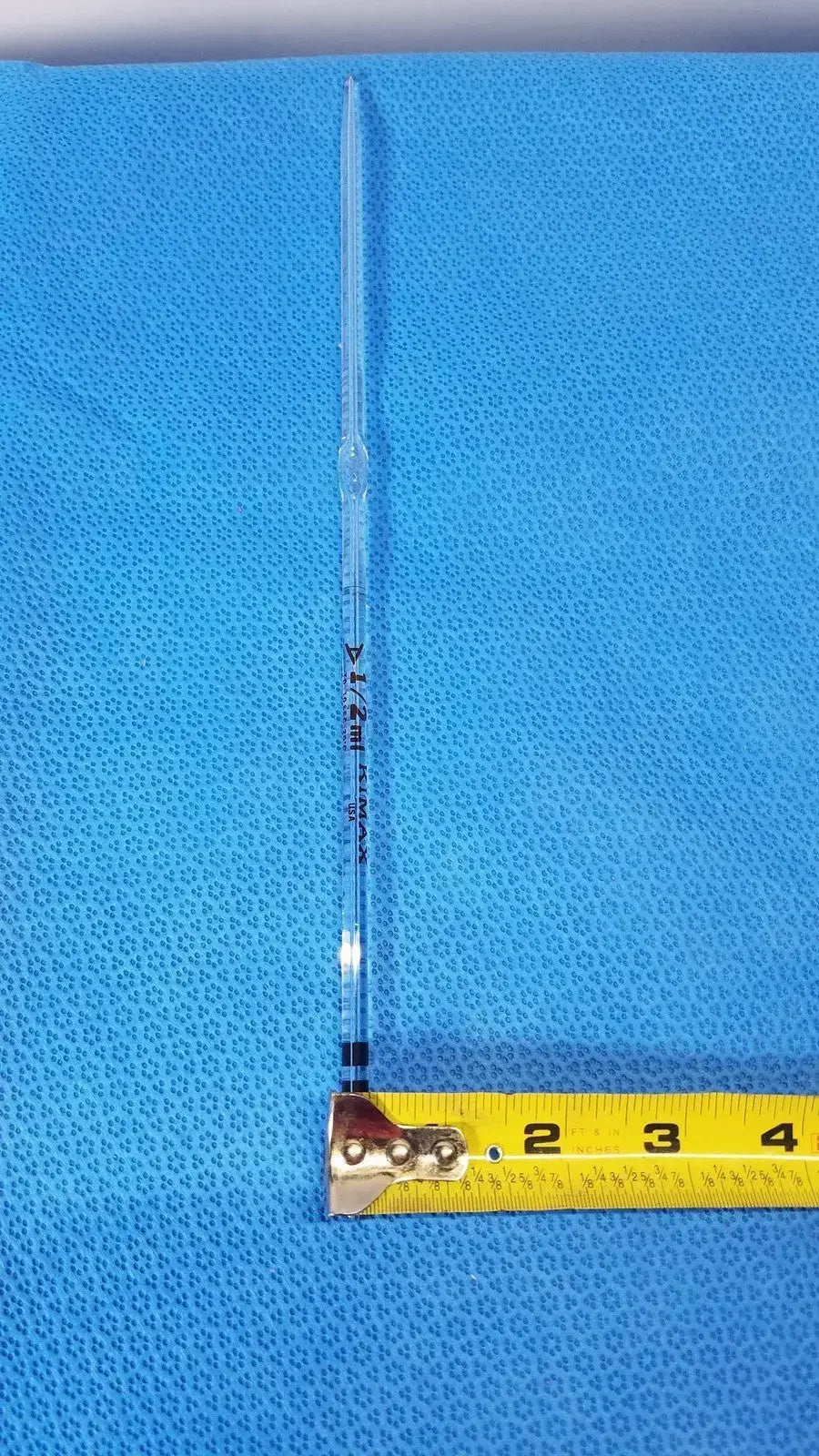 KIMAX Class A Glass Bulb, 1/2 mL, Reusable Laboratory Volumetric Ware Laboratory Glassware, second-hand product photo 2