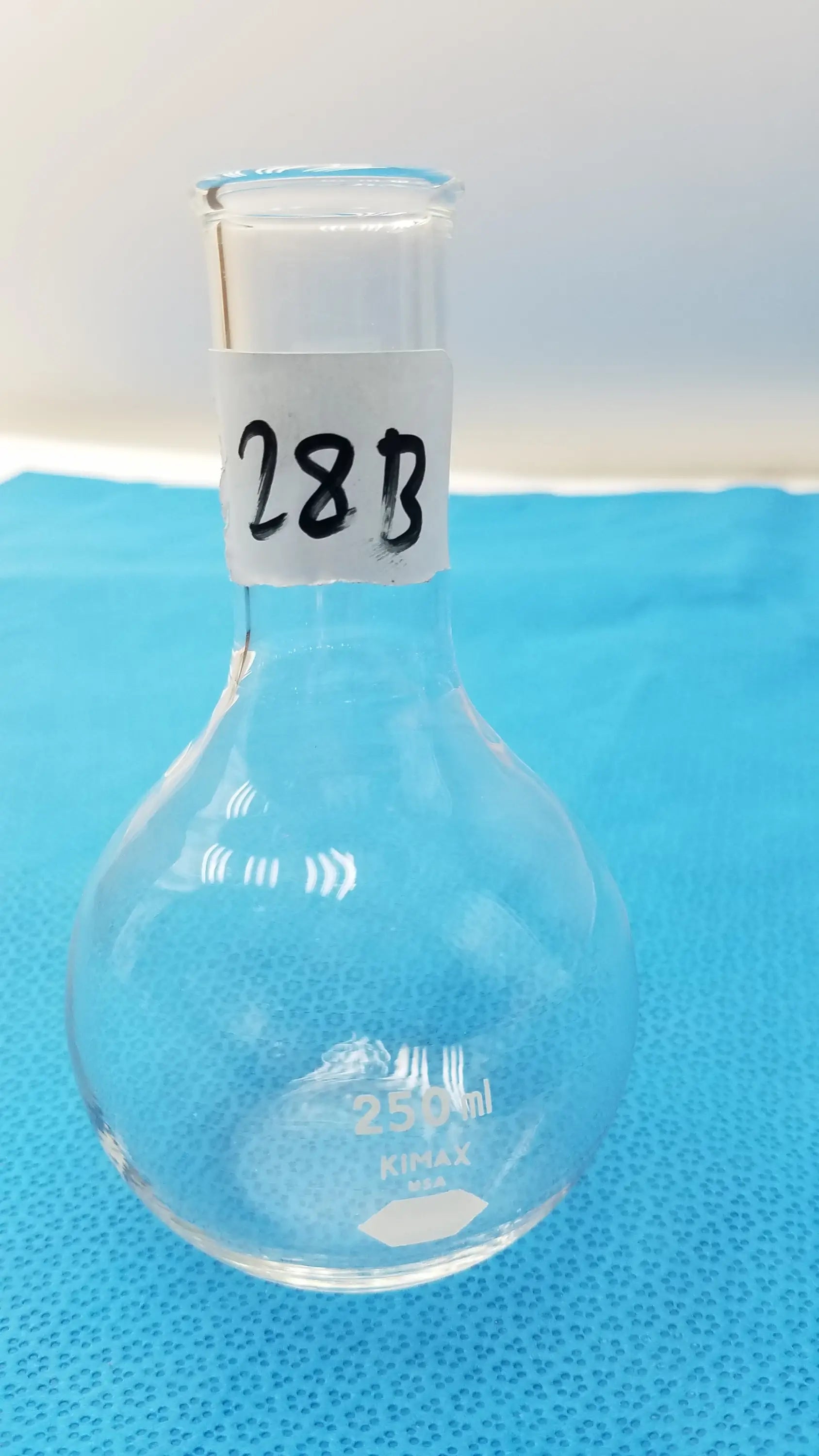 Kimax Flat Bottom Glass Flask Lab Chemistry Glassware 250 ml Laboratory Glass Flask, second-hand product photo 1
