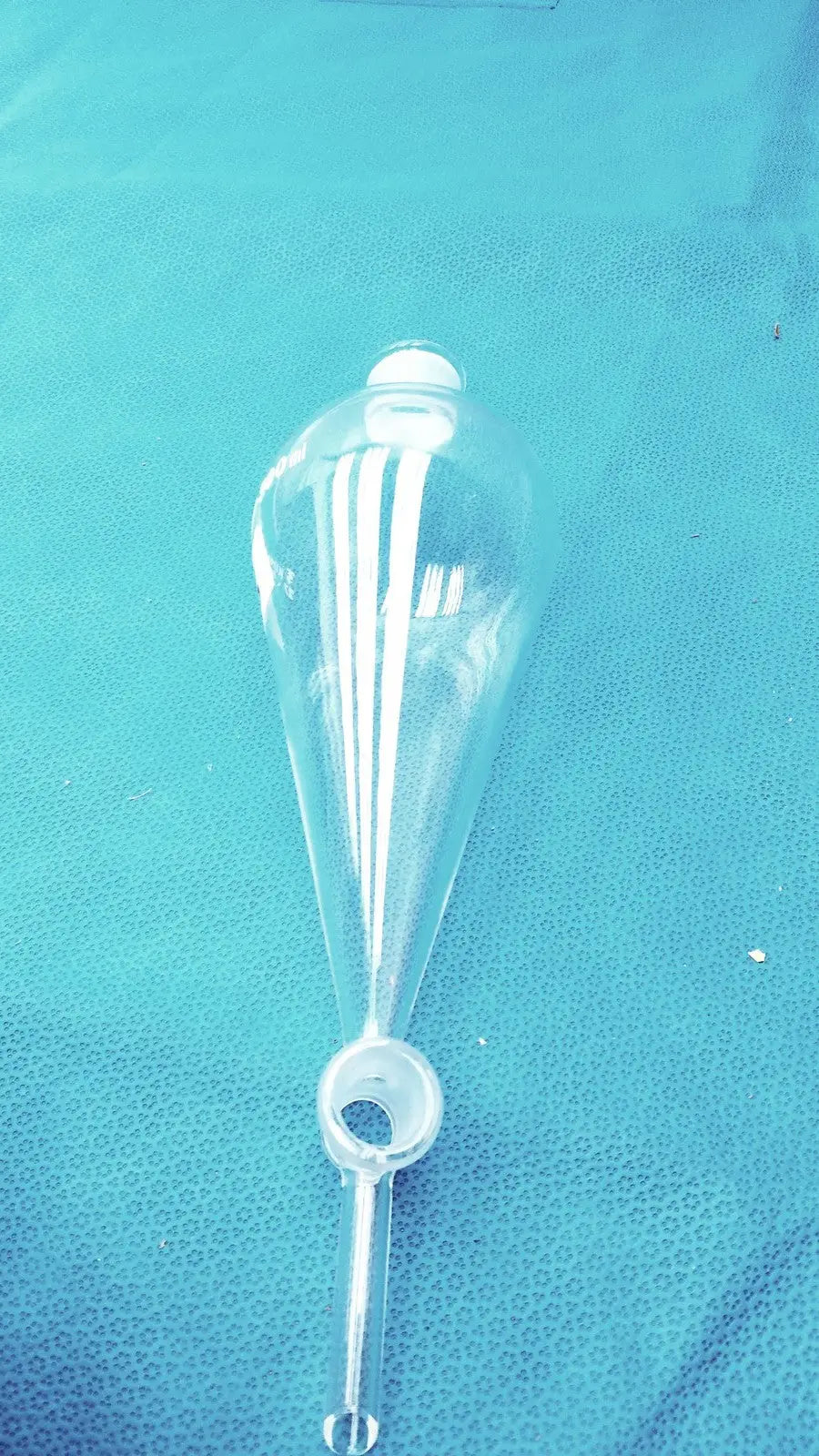 Reuse Medical KIMAX Glass Separatory Funnel 500 ML with PTFE Stopcock & Glass Stopper Lab Flasks, second-hand product photo 1