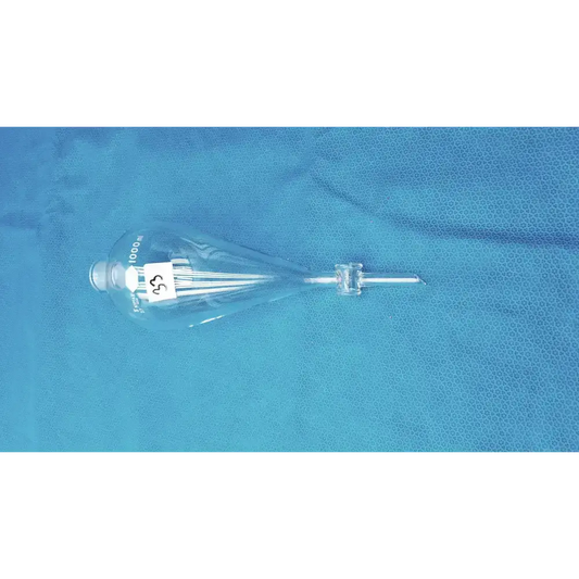 KIMAX Kimble 1000 mL Squibb Separatory Funnel with #27 Stopper Separatory Funnel, second-hand product photo 2