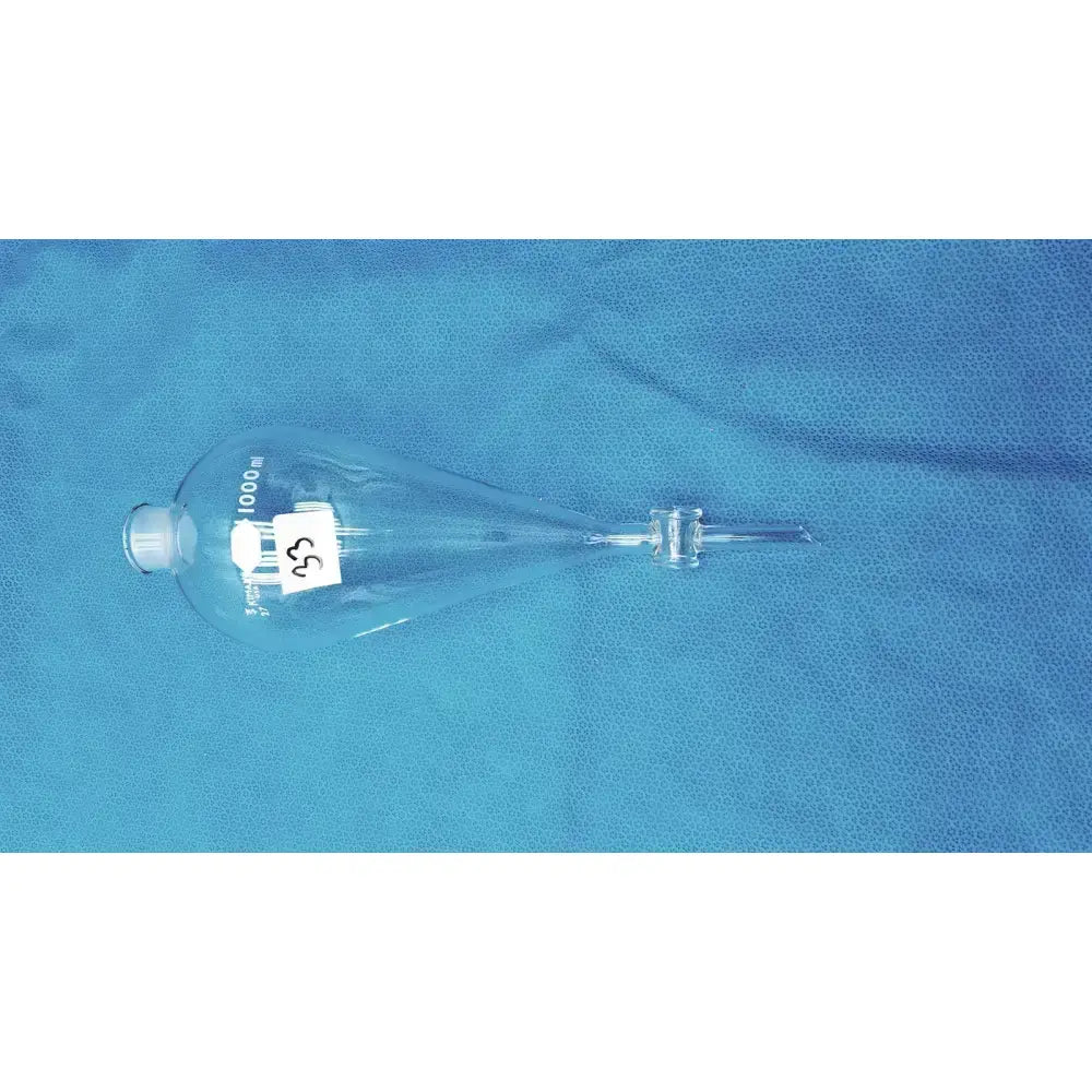 KIMAX Kimble 1000 mL Squibb Separatory Funnel with #27 Stopper Separatory Funnel, second-hand product photo 3