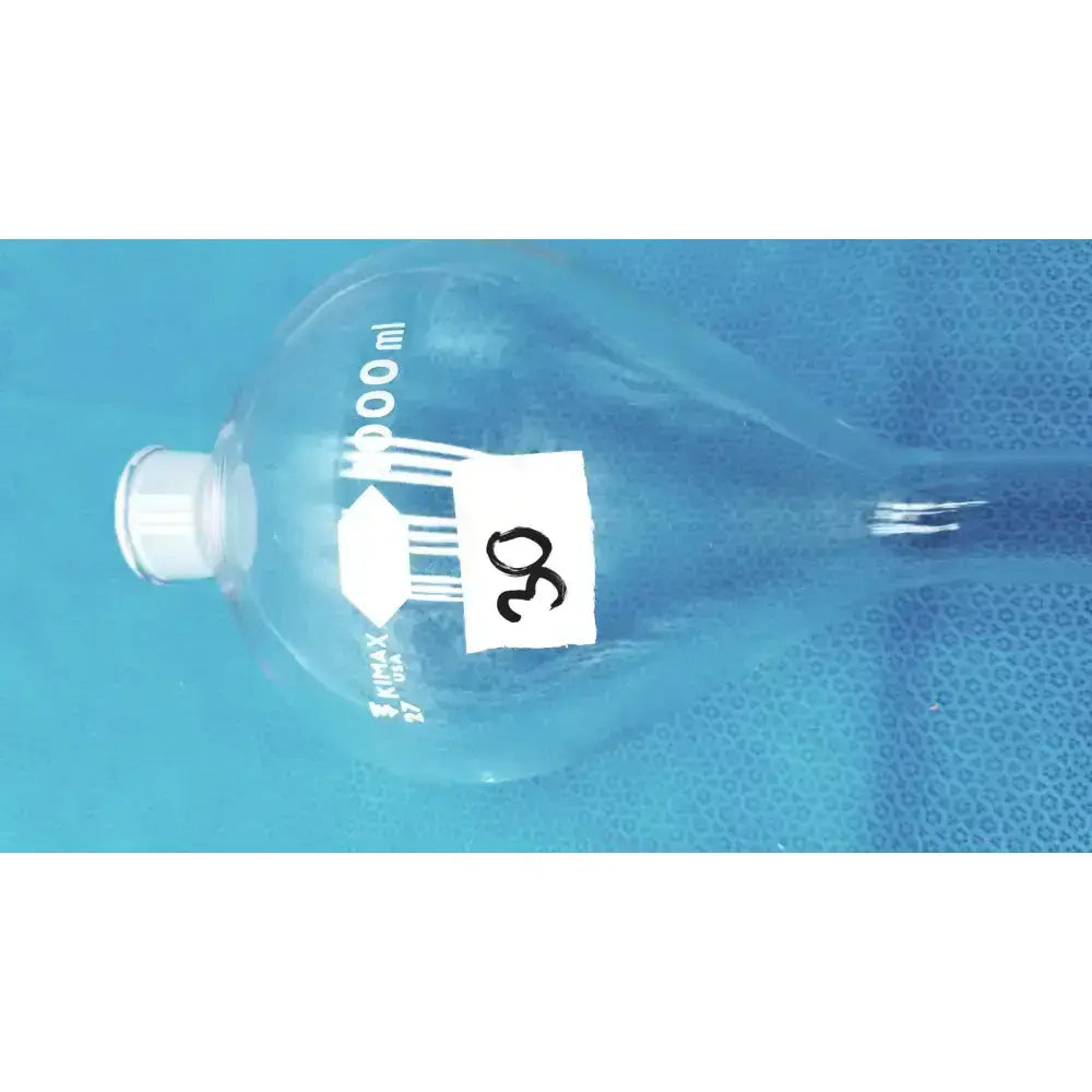 Kimble KIMAX KIMAX Kimble 1000 mL Squibb Separatory Funnel with #27 Stopper – Borosilicate Gl Separatory Funnel, second-hand product photo 1