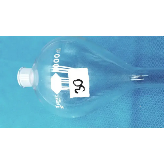 Kimble KIMAX KIMAX Kimble 1000 mL Squibb Separatory Funnel with #27 Stopper – Borosilicate Gl Separatory Funnel, second-hand product photo 1