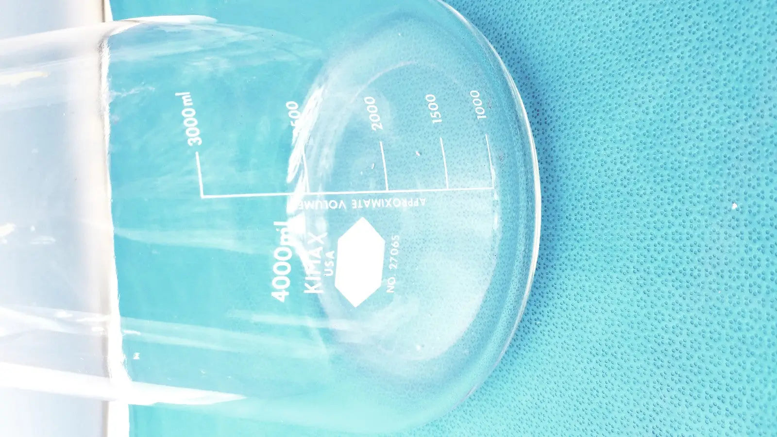 Kimax Kimble Filter Flask Heavy Duty Glass USA Vintage Labware No. 27065 4000mL Laboratory Glassware, second-hand product photo 4
