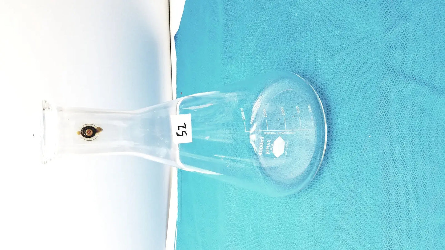 Kimax Kimble Filter Flask Heavy Duty Glass USA Vintage Labware No. 27065 4000mL Laboratory Glassware, second-hand product photo 3