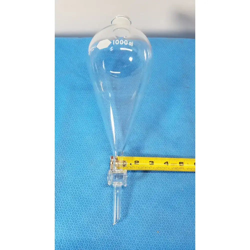 Kimax Kimble Separatory Funnel, 1000 mL, Borosilicate Glass, Laboratory Ware Separatory Funnel, second-hand product photo 1