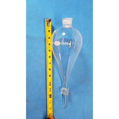 Kimax Kimble Separatory Funnel, 1000 mL, Borosilicate Glass, Laboratory Ware Separatory Funnel, second-hand product photo 5
