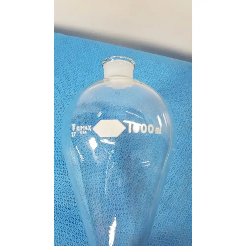 Kimax Kimble Separatory Funnel, 1000 mL, Glass, Heavy-Duty Laboratory Ware Separatory Funnel, second-hand product photo 2