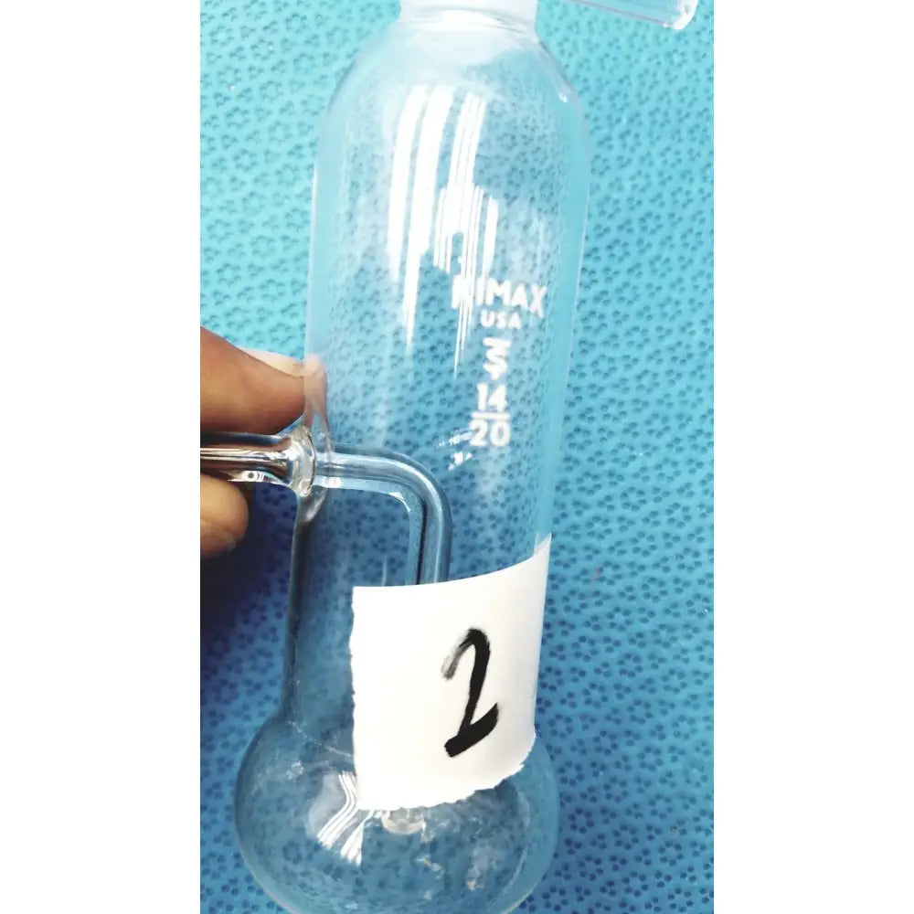 Kimax Lab Gas Absorption Bulb Flask CO2 Washing with Side Tubes Laboratory Glassware, second-hand product photo 8