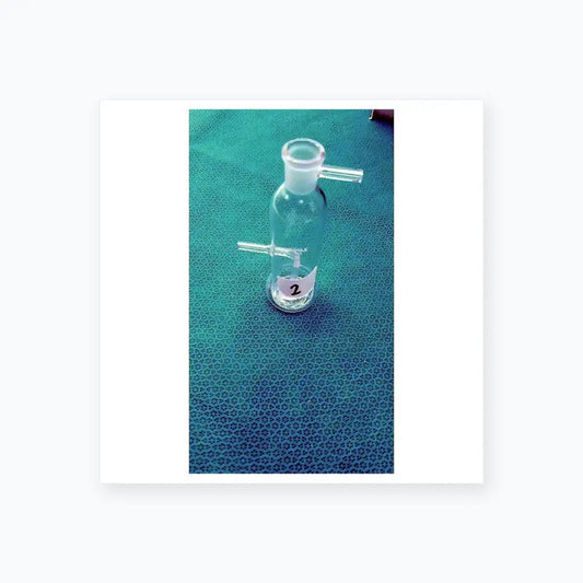 Kimax Lab Gas Absorption Bulb Flask CO2 Washing with Side Tubes Laboratory Glassware, second-hand product photo 1
