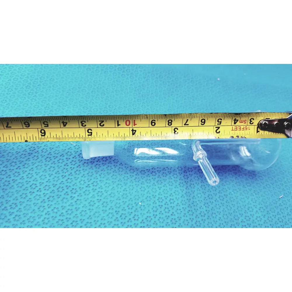 Clear plastic absorption bulb borosilicate glass lab gas apparatus with white cap and transparent straw by kimax stetser-norton