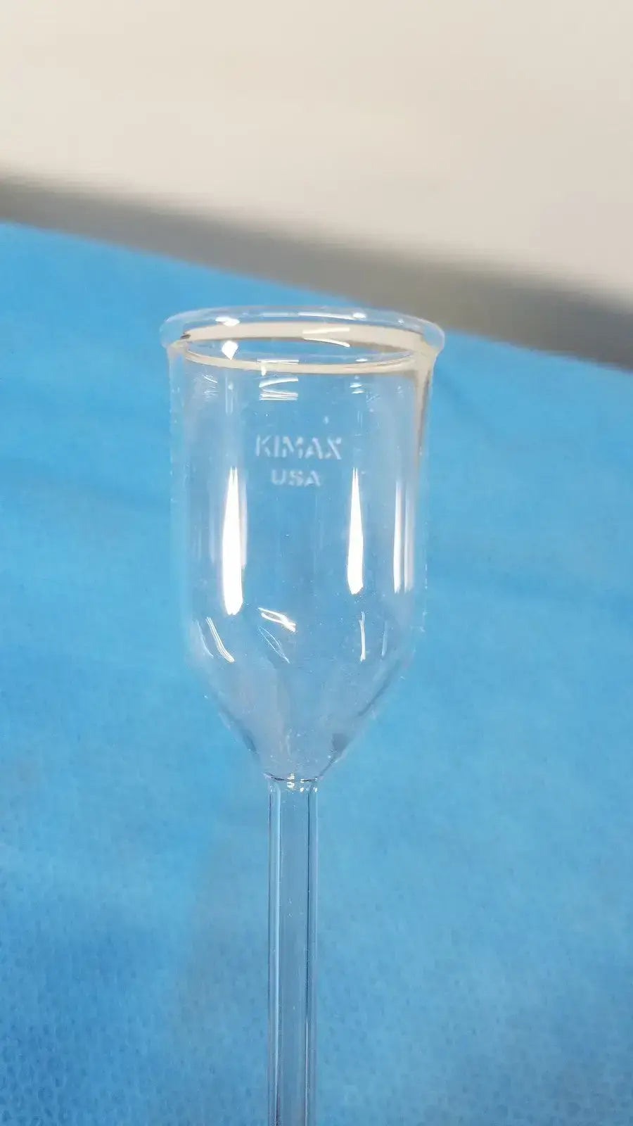 Kimax Tiny Thistle Tube Funnel – Small Borosilicate Glass Labware Equipment Laboratory Glassware, second-hand product photo 4