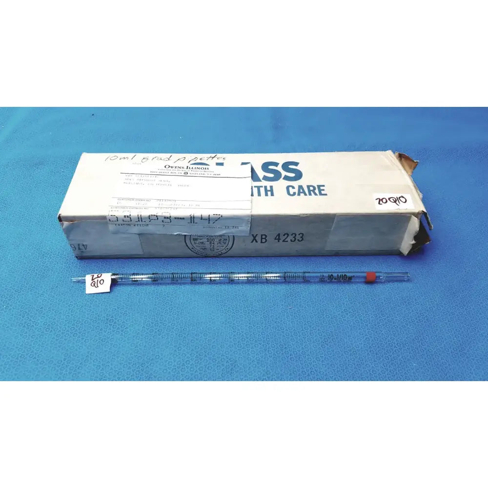 Reuse Medical Kimble Kimax-51 10mL Glass Measuring Pipette Borosilicate Lab Equipment Other Medical & Lab Glassware, second-hand product photo 1