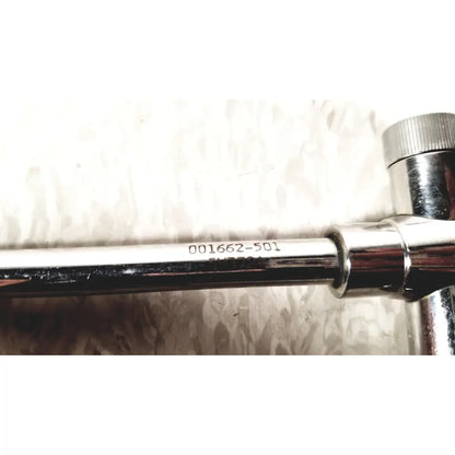 Chrome-finished reusable metal trocar sleeve kli 001662-501 with engraved serial number 001662-501