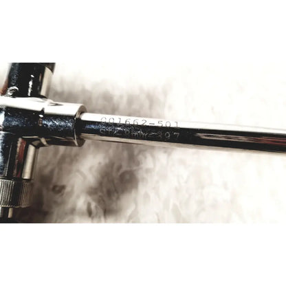 Shiny chrome-plated t-handle wrench with engraved serial number for kli 001662-501 reusable metal trocar sleeve 8mm