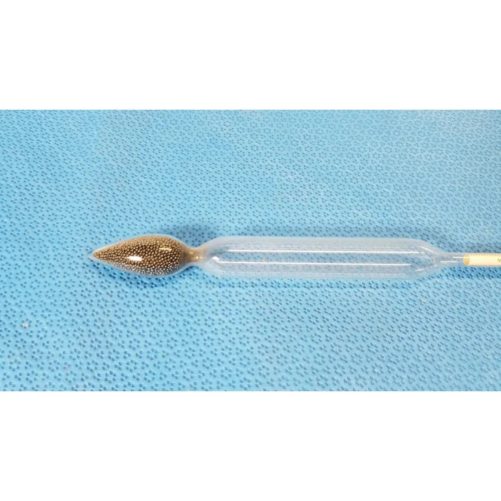 Transparent plastic KO specific gravity hydrometer with gold-tinted weighted end for heavy light liquids temp 60°/60°F
