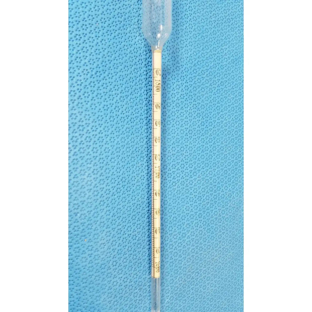 Clear glass specific gravity hydrometer with gravity hydrometer scale for light liquids temp 60°/60°f featuring a bulbous top