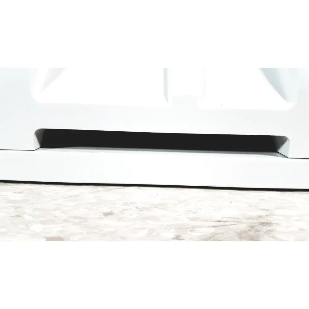 White plastic door handle with rectangular recessed slot on kodak alaris s2070 high speed document scanner