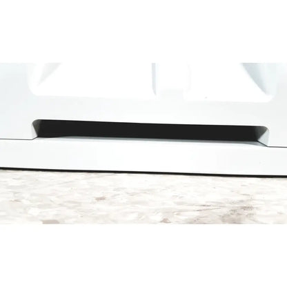 White plastic door handle with rectangular recessed slot on kodak alaris s2070 high speed document scanner