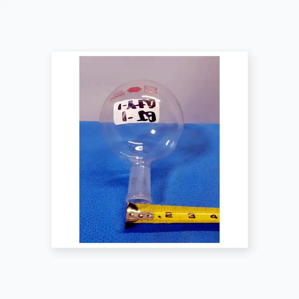 Kontes 1000 mL Round Bottom Glass Flask – Borosilicate Laboratory Ware Round Bottom Flask, second-hand product photo 3