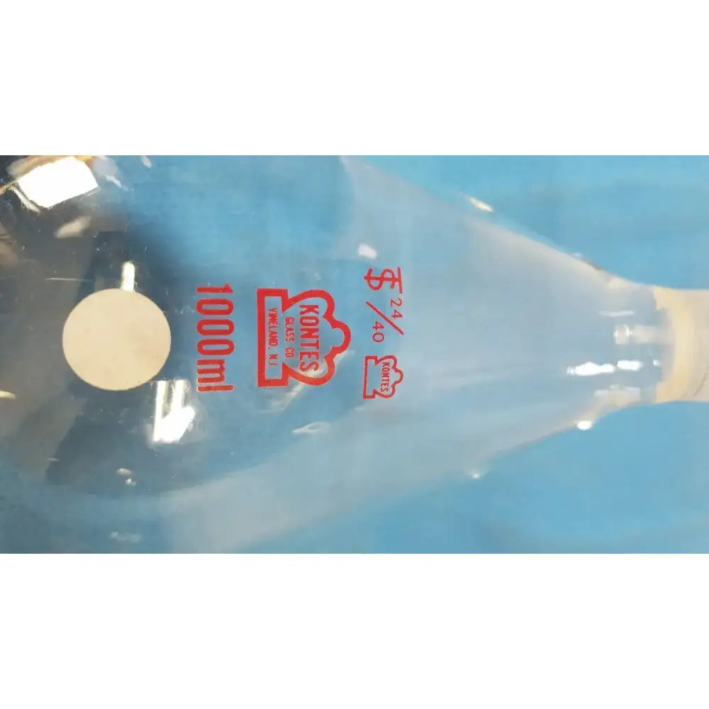 KONTES 1000mL Round-Bottom Flask – 24/40 Quickfit Joint Laboratory Glassware, second-hand product photo 2