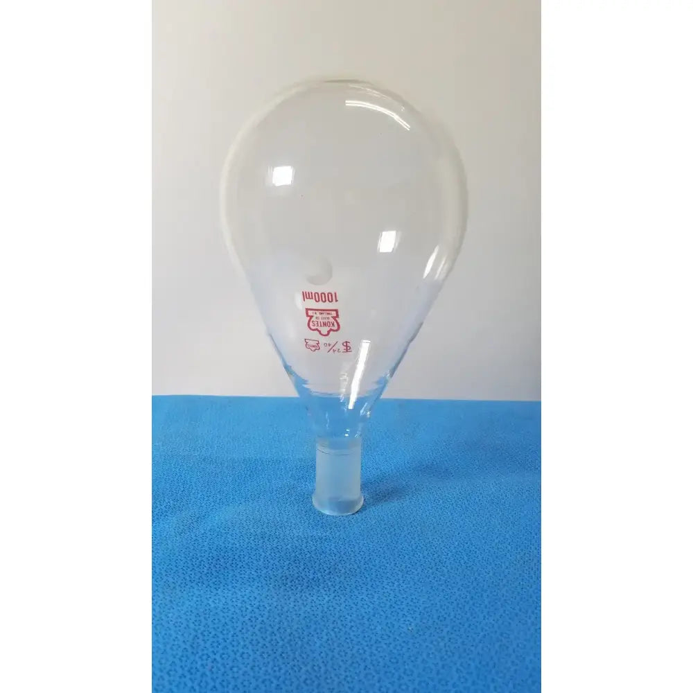 KONTES 1000mL Round-Bottom Flask – 24/40 Quickfit Joint Laboratory Glassware, second-hand product photo 1