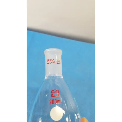kontes 200 milliliter single-neck round bottom flask with a 24/40 joint. Round Bottom Flask, second-hand product photo 2