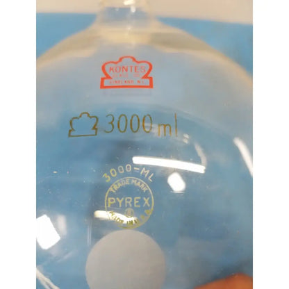 Kontes 3000 mL Round Bottom Glass Flask – Borosilicate Laboratory Ware Round Bottom Flask, second-hand product photo 7