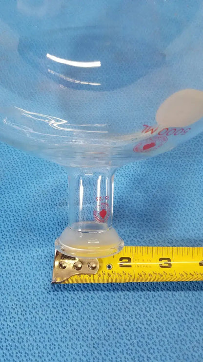 PYREX Kontes 5000 mL Glass Flask, Round Bottom, 35/25 Spherical Joint, Ball & Socket Laboratory Glassware, second-hand product photo 3