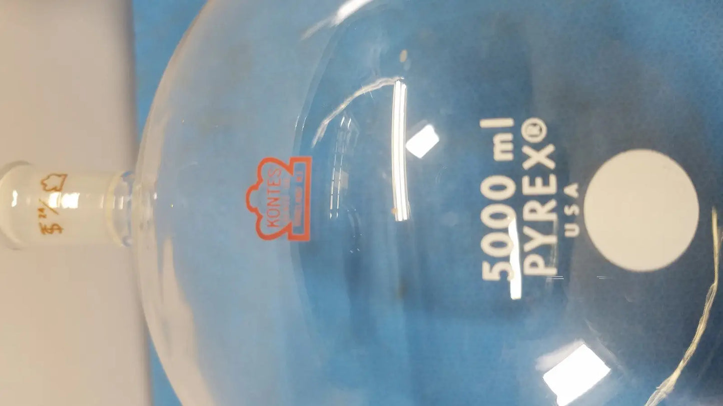 Kontes 5000 mL Single Neck Round Bottom Flask – 24/40 Outer Joint Round Bottom Flask, second-hand product photo 4