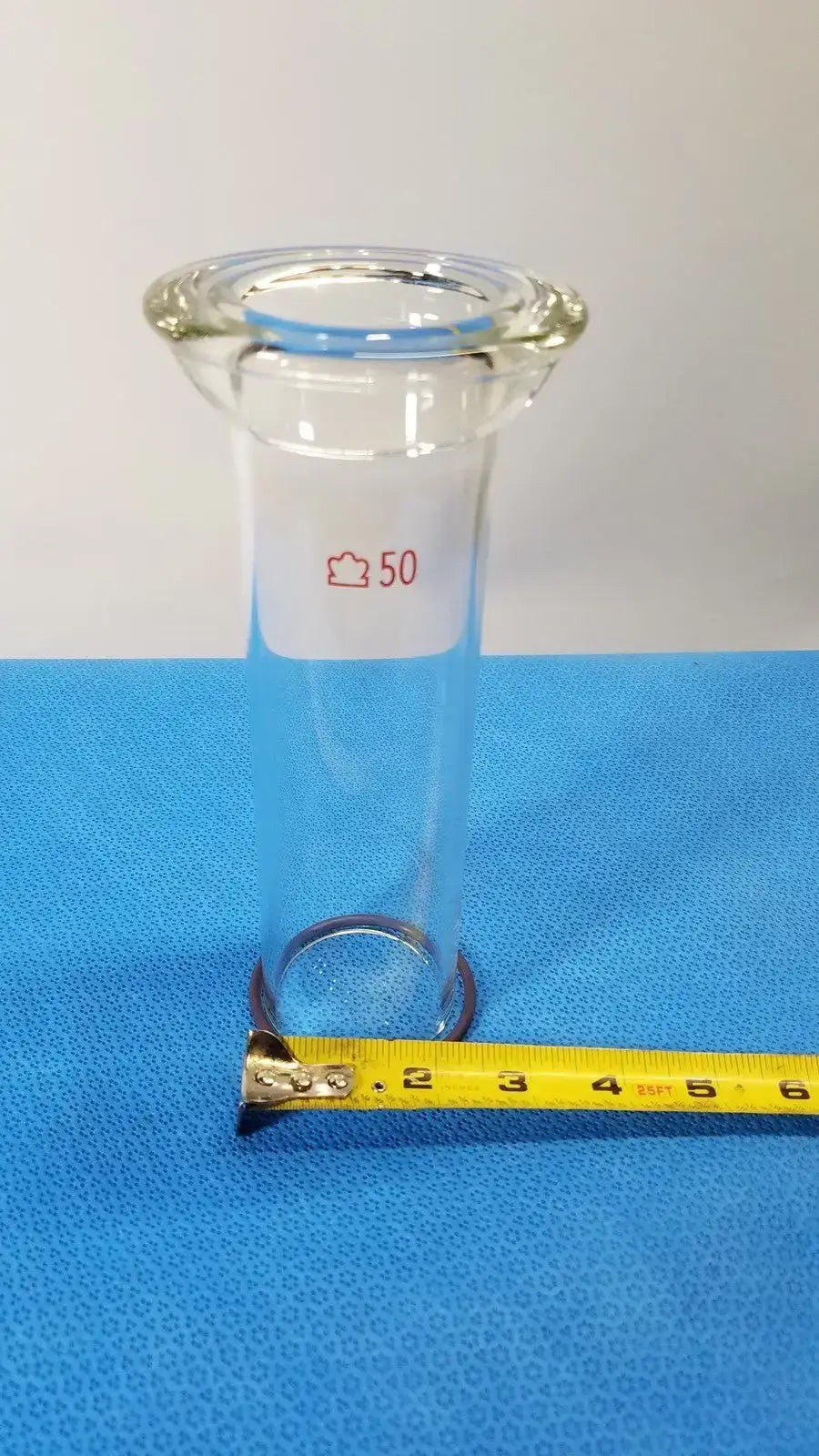 KONTES 50mm Laboratory Glass Adapter Cylinder Pyrex Borosilicate Glass Laboratory Glassware Adapter, second-hand product photo 4