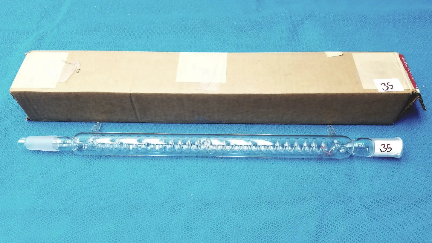 Reuse Medical Kontes Glass Allihn Condenser 8-Bulb, 400mm Jacket, 24/40 Joints, Lab Glassware Jars & Reagent Bottles, second-hand product photo 1