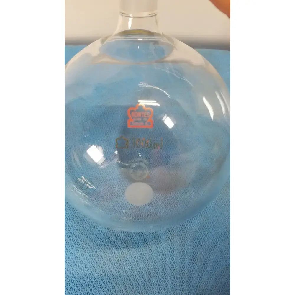 KONTES Glass Boiling Flask, 3000 mL, Single Neck, Round Bottom Laboratory Glassware, second-hand product photo 3