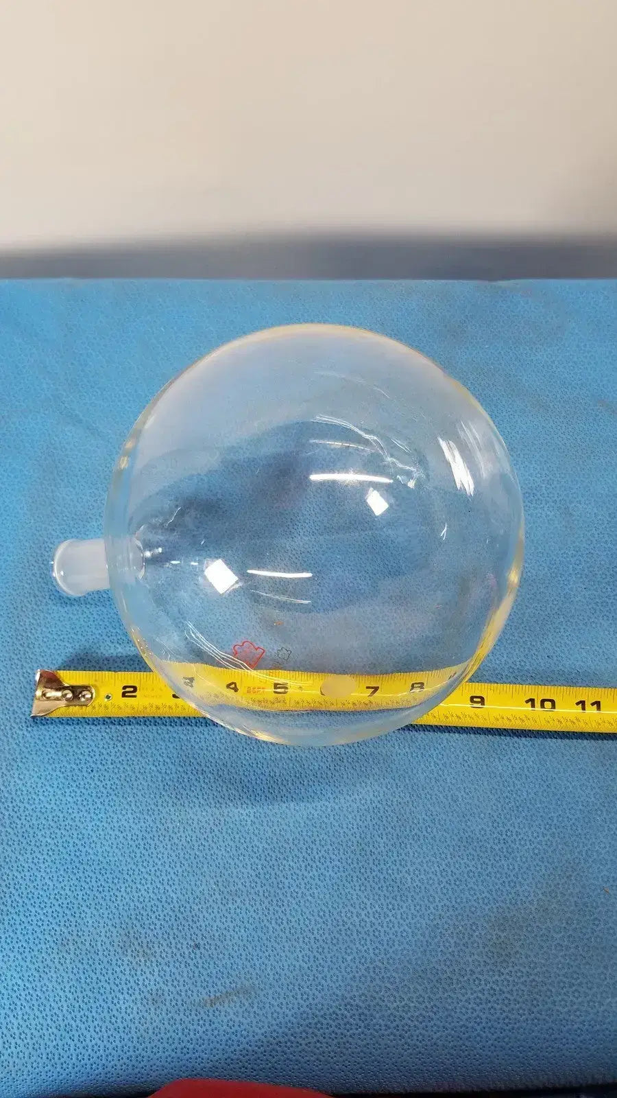 KONTES Glass Boiling Flask, 3000 mL, Single Neck, Round Bottom Laboratory Glassware, second-hand product photo 1