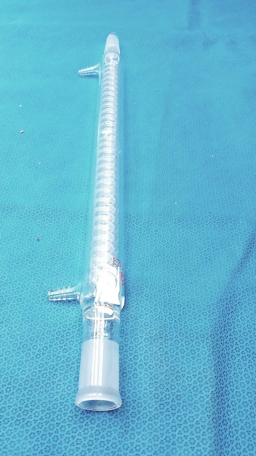 Kontes Graham Coil Condenser 24/40 Joints 300 mm Jacket 475 mm OAL Lab Glass USA Laboratory Glass Condenser, second-hand product photo 12