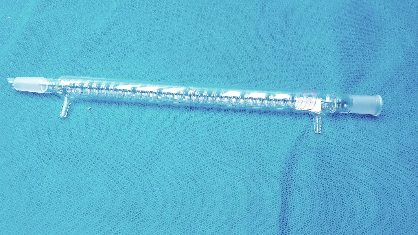 Kontes Graham Coil Condenser 24/40 Joints 300 mm Jacket 475 mm OAL Lab Glass USA Laboratory Glass Condenser, second-hand product photo 15