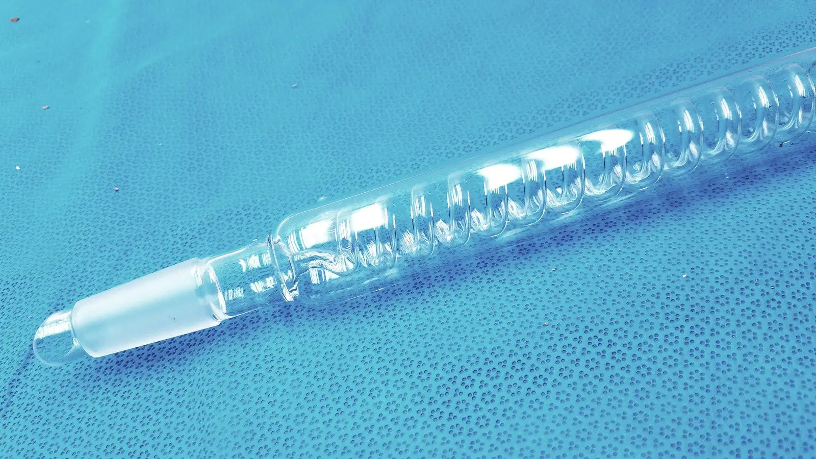 Kontes Graham Coil Condenser 24/40 Joints 300 mm Jacket 475 mm OAL Lab Glass USA Laboratory Glass Condenser, second-hand product photo 10
