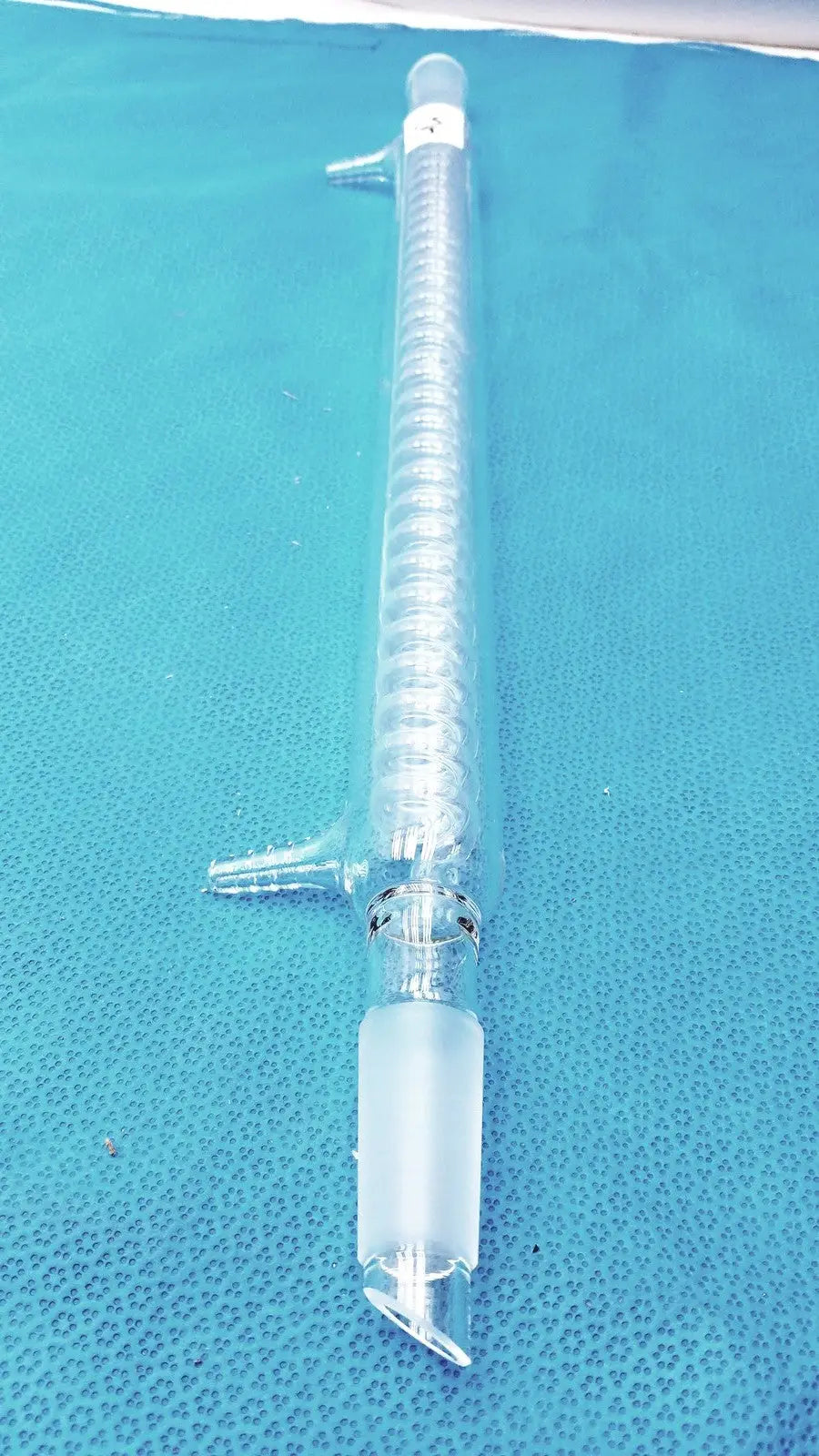Kontes Graham Coil Condenser 24/40 Joints 300 mm Jacket 475 mm OAL Lab Glass USA Laboratory Glass Condenser, second-hand product photo 14