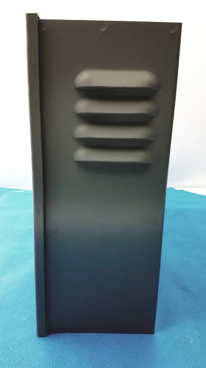 Black metal ventilation box with horizontal slats for kryptonite cmt22a access control system model cmt22a