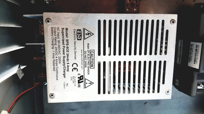 Silver metal power supply unit with vertical slotted ventilation and printed specifications for kryptonite cmt22a access control