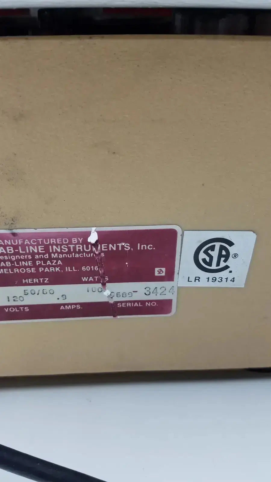 Lab-Line Orbit Mixer Shaker Model 3520 Laboratory Shaker, as-is (for parts) product photo 9