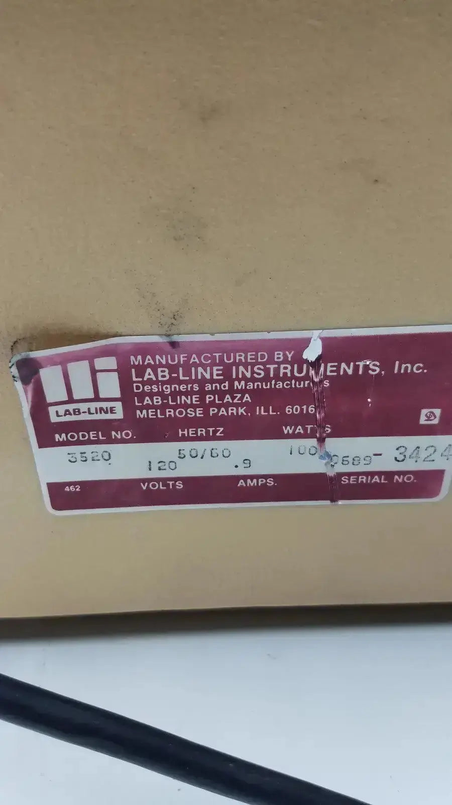 Lab-Line Orbit Mixer Shaker Model 3520 Laboratory Shaker, as-is (for parts) product photo 8