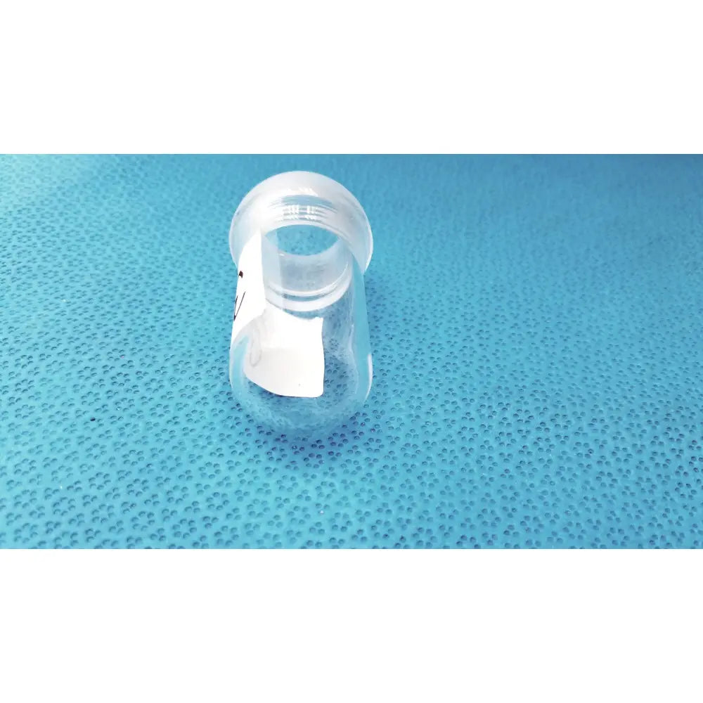Clear plastic lab spherical joint glass stoppers with circular transparent design for secure sealing in laboratories