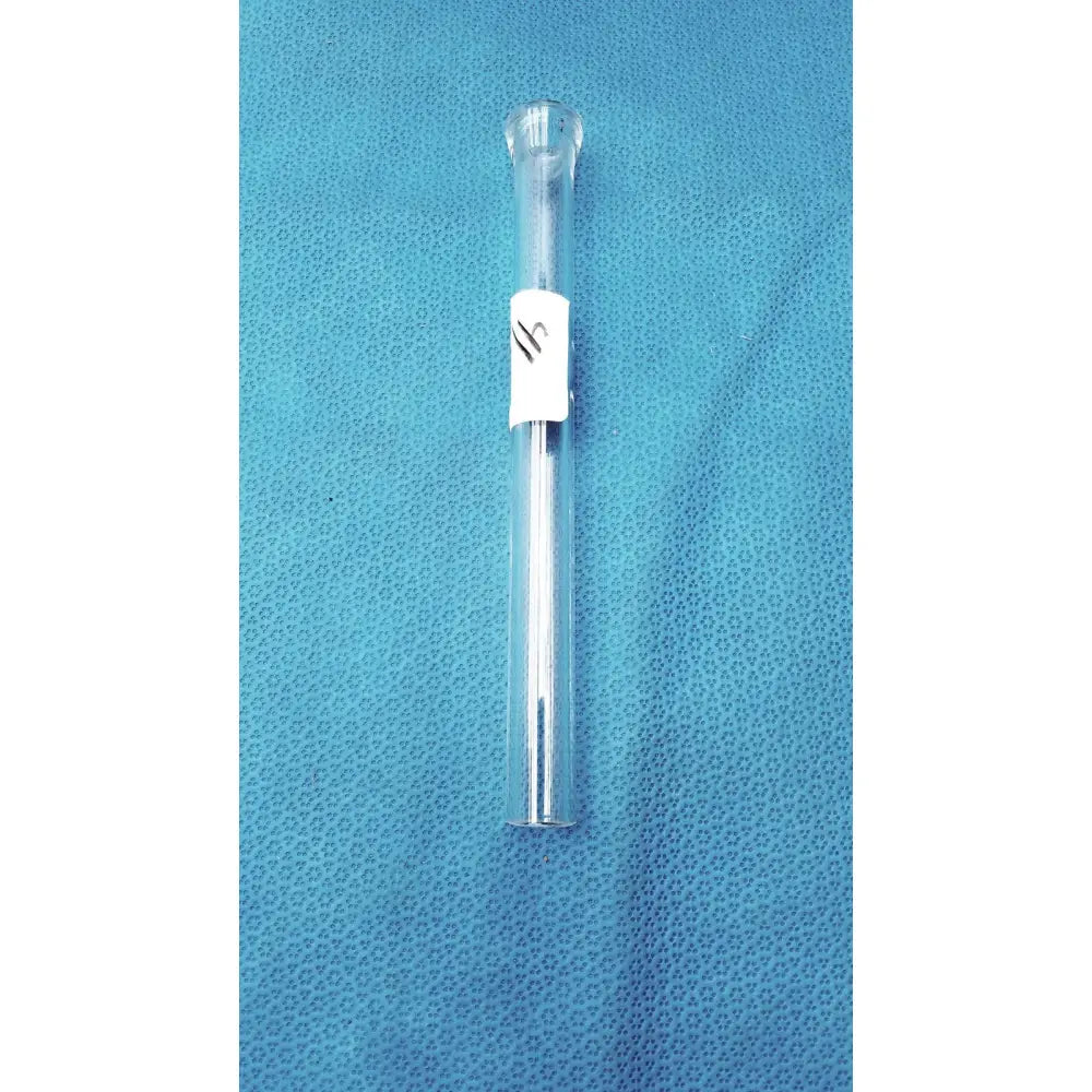 Clear glass laboratory digestion tubes made of borosilicate glass with a white label and black logo high-temperature resistant